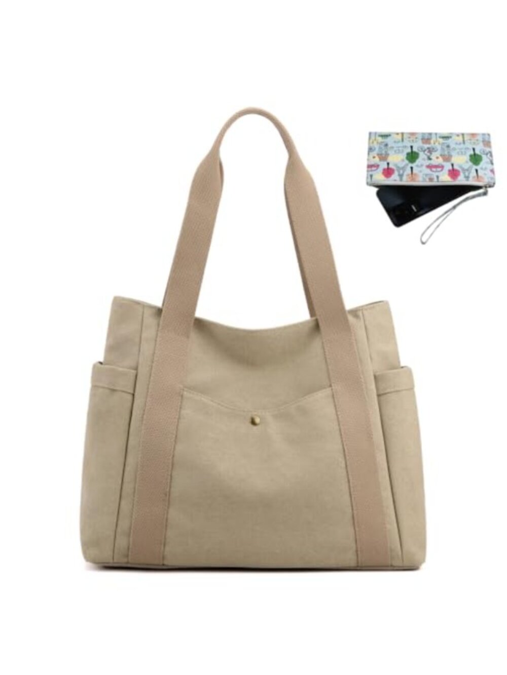 JIANLINST Canvas Tote Shoulder Bag Retro Satchel Purse Handbag